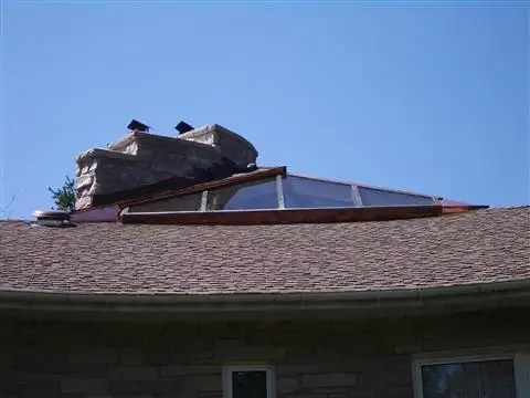 New asphalt shingle roof, freshly finished