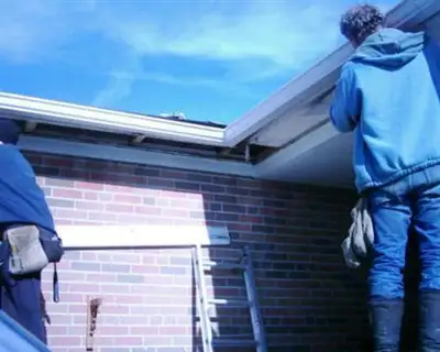 New eavestrough and fascia fitted along a home's roofline